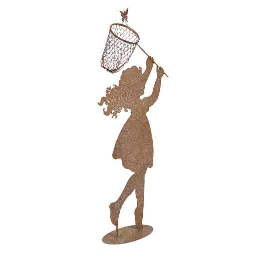 Figurina Baietel metal maro 39x13x87 cm
