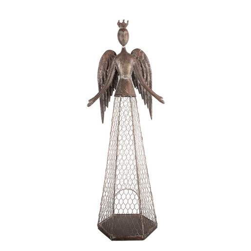 Figurina Inger metal maro 28x19x75 cm