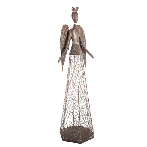 Figurina Inger metal maro 28x19x75 cm