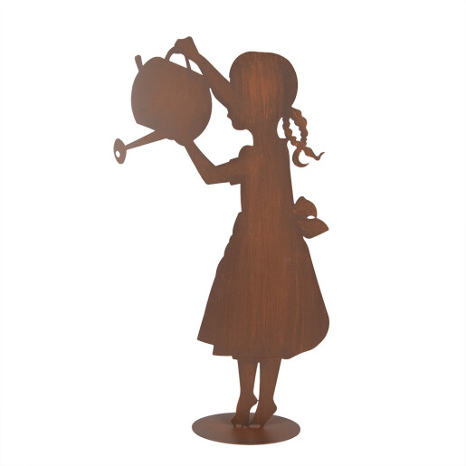 Figurina Fetita metal maro 36x12x62 cm