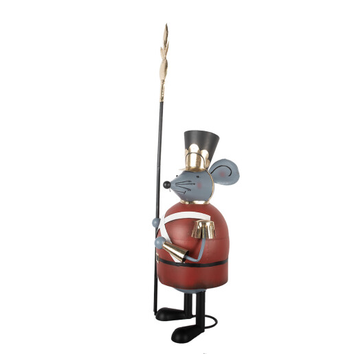 Figurina Craciun Soricel metal multicolor 35x27x109 cm