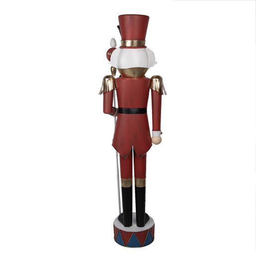 Figurina Mos Craciun metal multicolor 56x39x202 cm