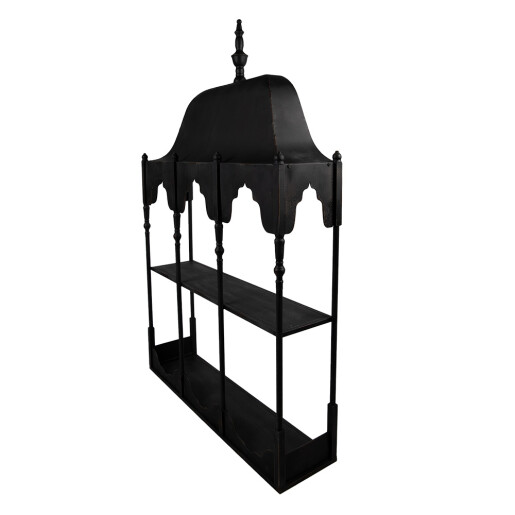 Raft perete metal negru 102x25x157 cm