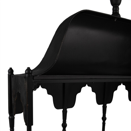 Raft perete metal negru 102x25x157 cm