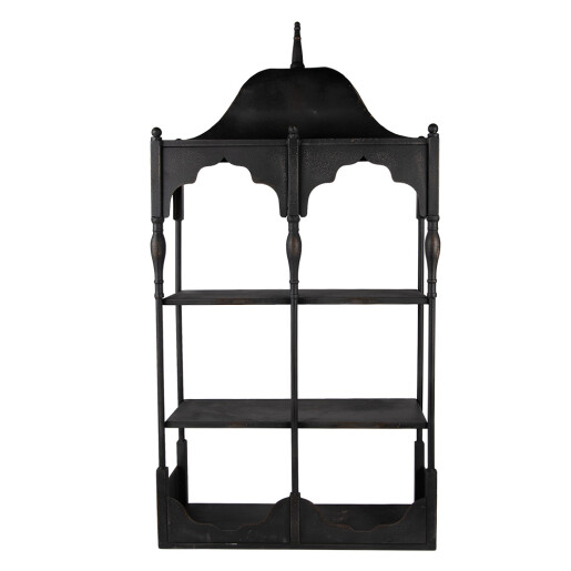 Raft perete metal negru 55x19x109 cm