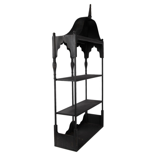 Raft perete metal negru 55x19x109 cm