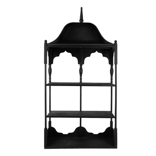 Raft perete metal negru 55x19x109 cm