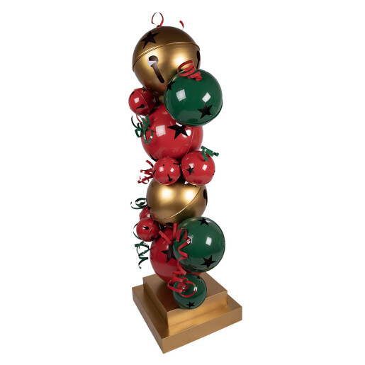 Decoratiune Craciun Globuri metal multicolor 73x56x185 cm
