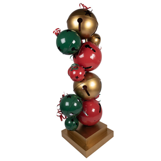 Decoratiune Craciun Globuri metal multicolor 73x56x185 cm