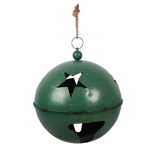 Set 3 clopotei Craciun metal verde  Ø 60 / Ø 50 / Ø 40 cm