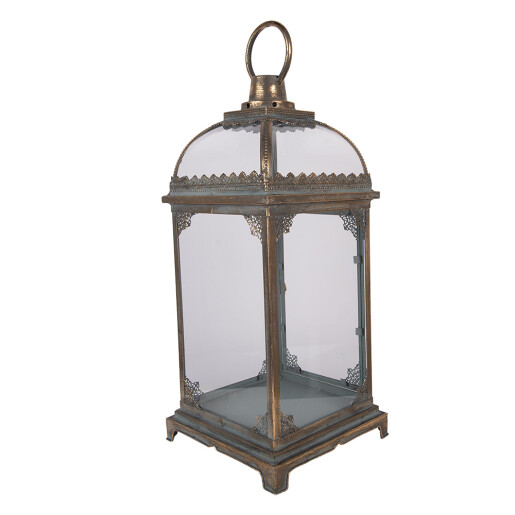 Felinar metal maro cupru 23x23x58 cm