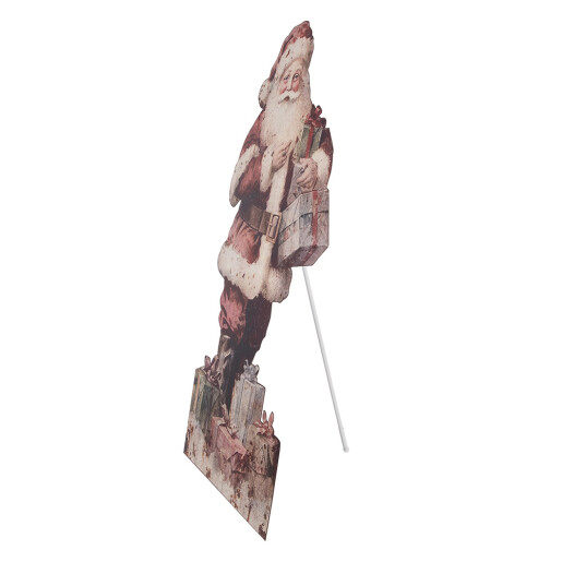 Figurina Mos Craciun metal multicolor vintage 50x2x96 cm