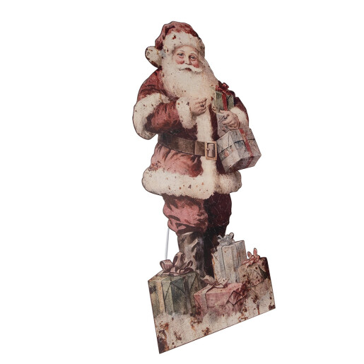 Figurina Mos Craciun metal multicolor vintage 50x2x96 cm