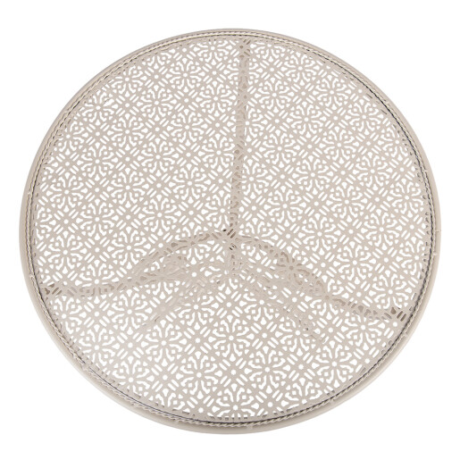 Set mobilier gradina masa 2 scaune fier alb Ø 60x74 / 50x40x92 cm (2)