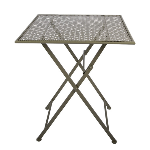 Set mobilier gradina masa, 2 scaune fier verde 60x60x70 cm / 50x40x93 cm (2)