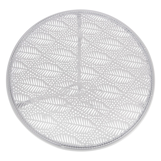Set mobilier gradina masa, 2 scaune fier alb Ø 60x70 cm / 50x40x93 cm (2)
