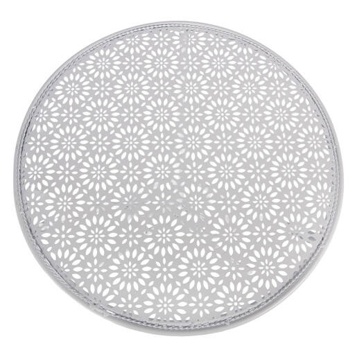 Set mobilier gradina masa, 2 scaune fier alb II Ø 60x70 cm / 50x40x93 cm (2)