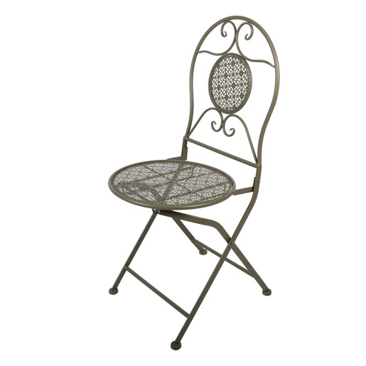 Set mobilier gradina masa, 2 scaune fier verde Ø 60x70 cm / 50x40x93 cm (2)