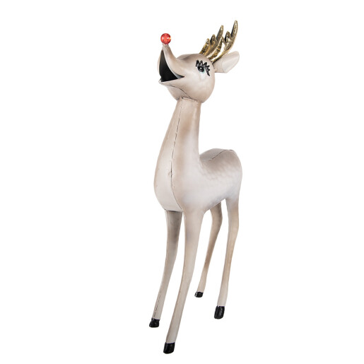 Figurina Ren metal multicolor cu led 28x10x55 cm
