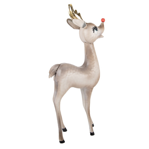 Figurina Ren metal multicolor cu led 28x10x55 cm