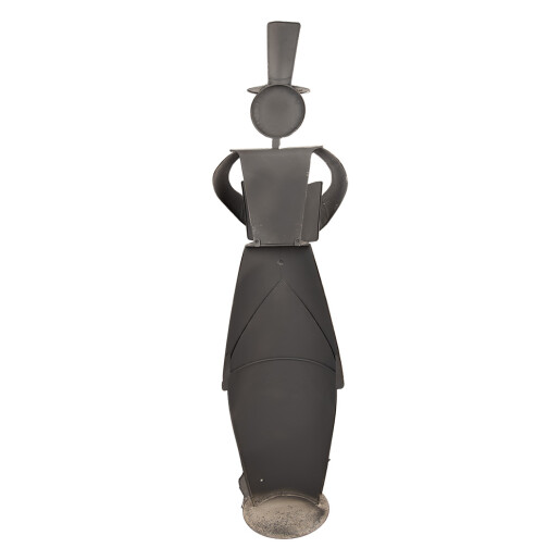 Figurina Inger metal gri vintage 27x20x107 cm