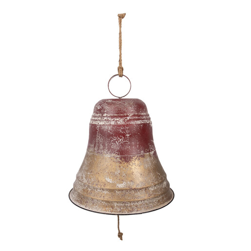 Clopotel metal rosu auriu vintage Ø 52x56 cm