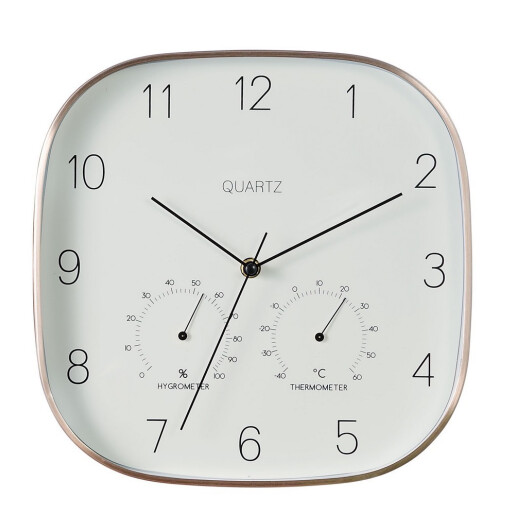Ceas perete cu termometru si higrometru 29 x 29 cm