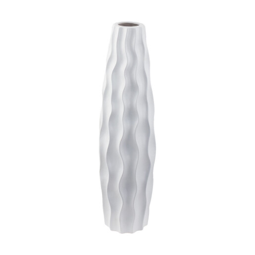 Vaza flori ceramica alba 15,5 x 58 cm