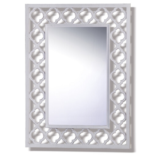 Oglinda perete rama polipropilena alba 48 x 65 cm