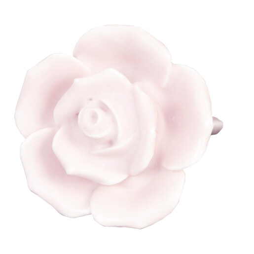 Buton mobilier ceramica roz Floare Ø 5x3 cm