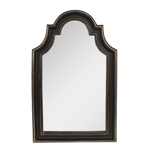 Oglinda perete polirasina neagra aurie 15x2x24 cm