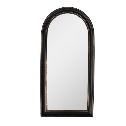 Oglinda perete polirasina neagra 15x2x31 cm