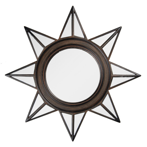 Oglinda perete polirasina maro Ø 13x2 cm