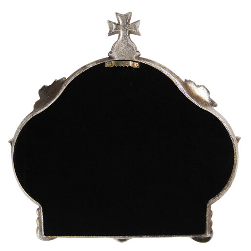 Oglinda perete polirasina argintie 30x3x30 cm