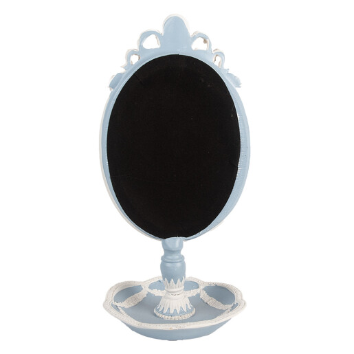 Oglinda masa polirasina alba albastra 14x14x28 cm