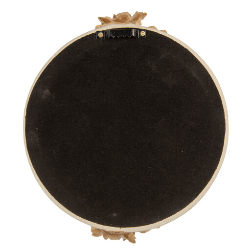 Oglinda perete polirasina bej aurie 17x2x20 cm