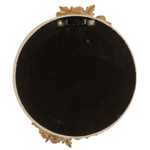 Oglinda perete polirasina bej aurie 14x2x16 cm