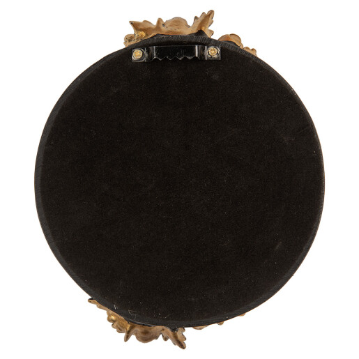 Oglinda perete polirasina neagra aurie 14x2x16 cm