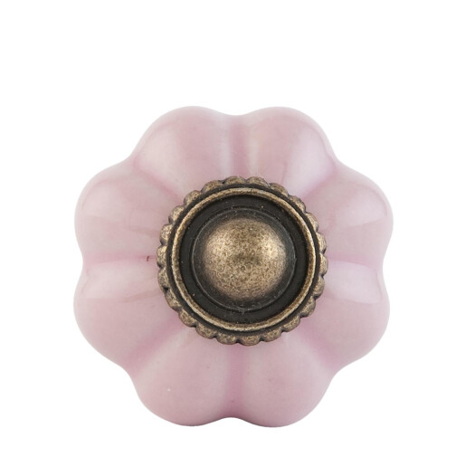 Set 4 butoni mobila ceramica roz 3 cm