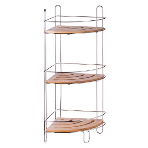 Raft suspendabil 3 polite metal bambus 19,5 x 19,5 x 48,5 cm