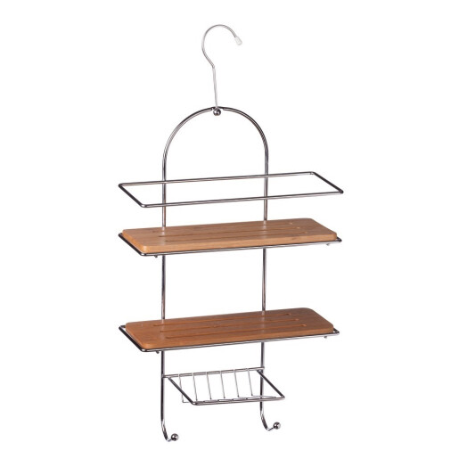 Raft suspendabil 2 polite metal bambus 25 x 11 x 40,5 cm