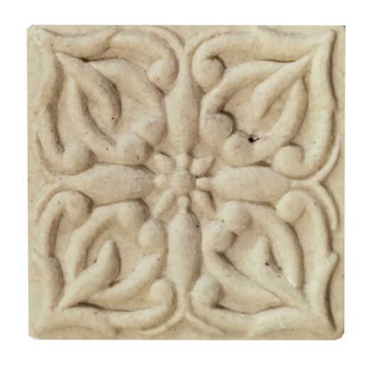 Buton mobila din fier si ceramica crem antichizat 4x3x4 cm