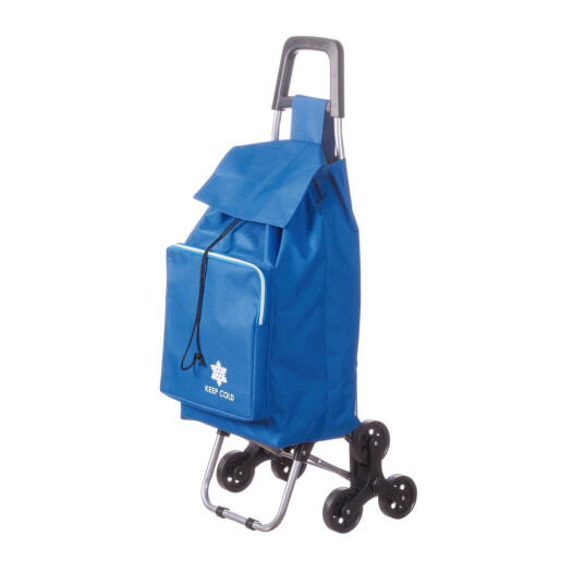 Carucior cumparaturi, cu roti, albastru 40,5 x 37 x 96,5 cm