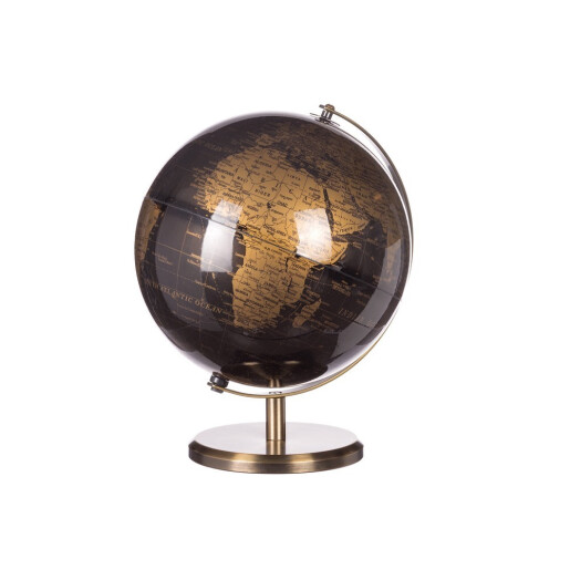 Glob Pamantesc decorativ auriu negru 28 x 34 cm