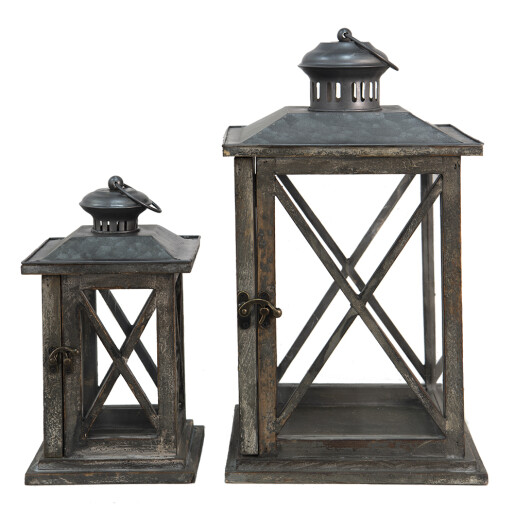 Set 2 felinare 25x25x41, 17x17x27 cm