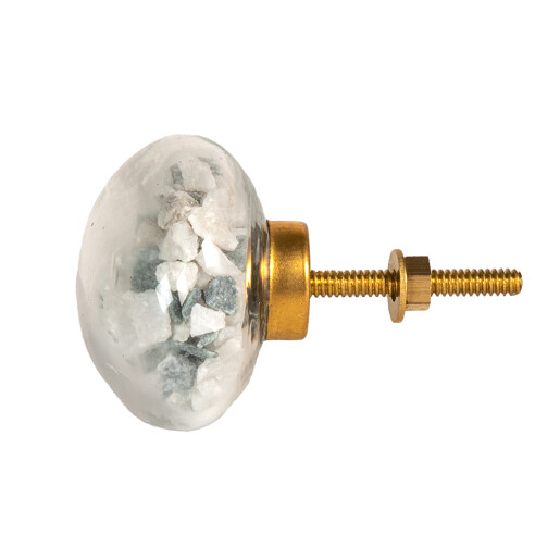 Buton mobilier sticla 4x4 cm