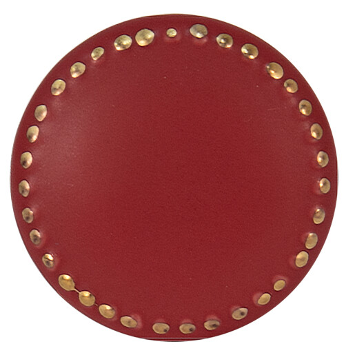 Buton mobilier ceramica rosie aurie 4x3 cm