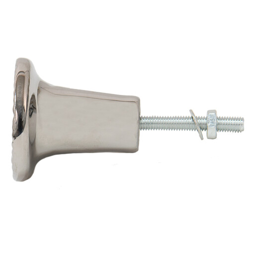 Buton mobilier ceramica argintie 4x3 cm