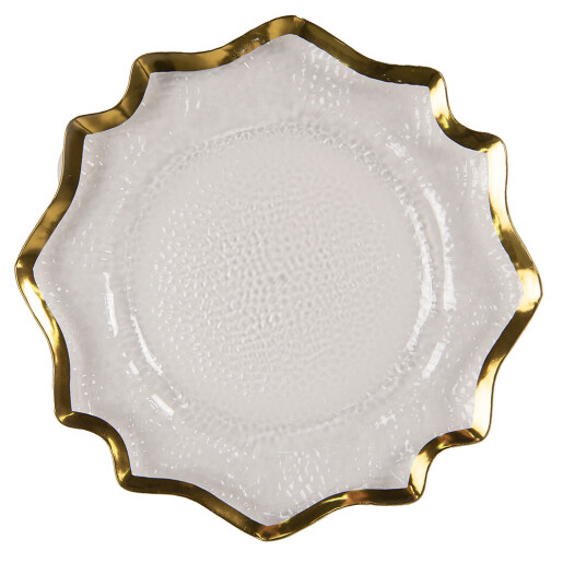 Farfurie melamina transparenta aurie 33x1 cm