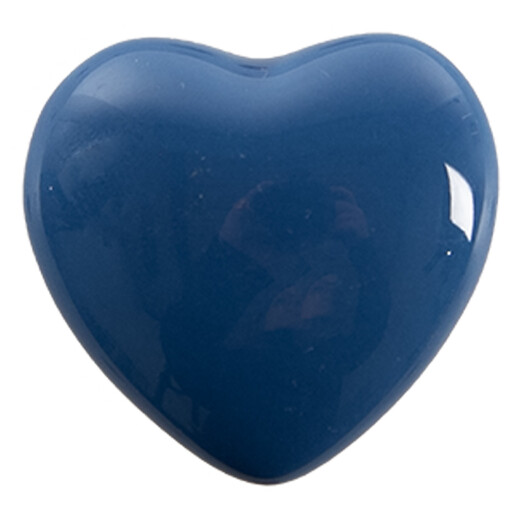 Set 4 butoni mobilier ceramica albastra Inimioare 4x3/6 cm